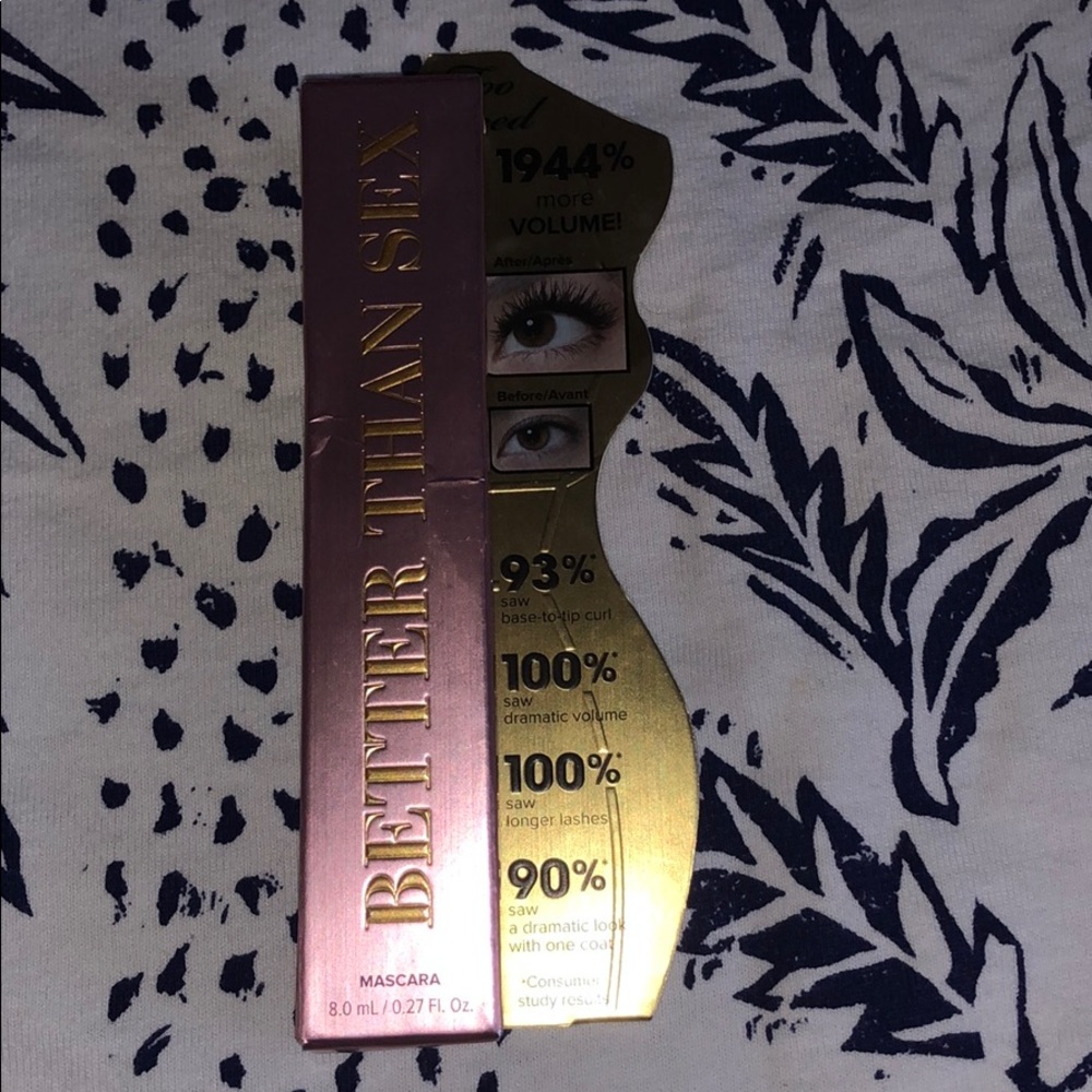Too faced “better than sex mascara”